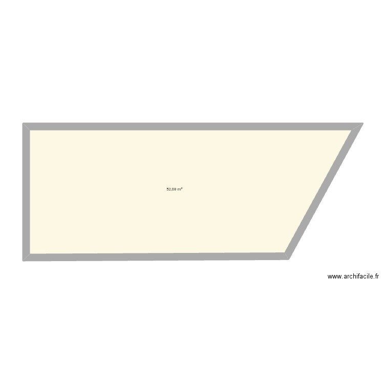 Maison. Plan de 1 pièce et 52 m2