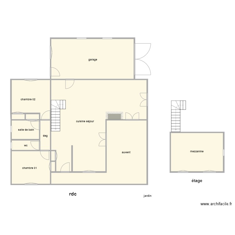 couturier am. Plan de 13 pièces et 153 m2