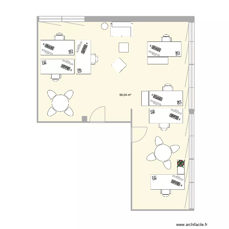 R&D_Gare 25. Plan de 1  et 56 m²