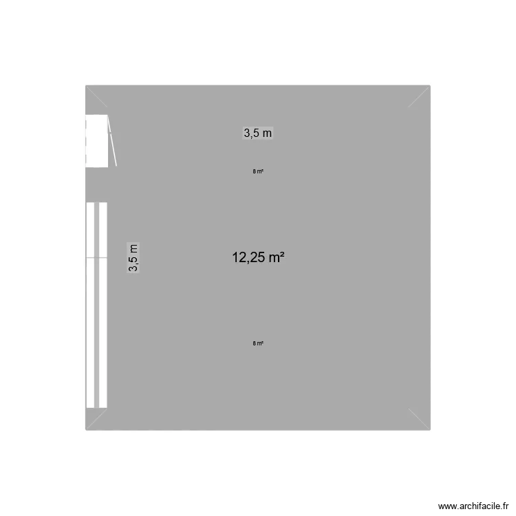 plant de cabane de jardin. Plan de 1  et 12 m²