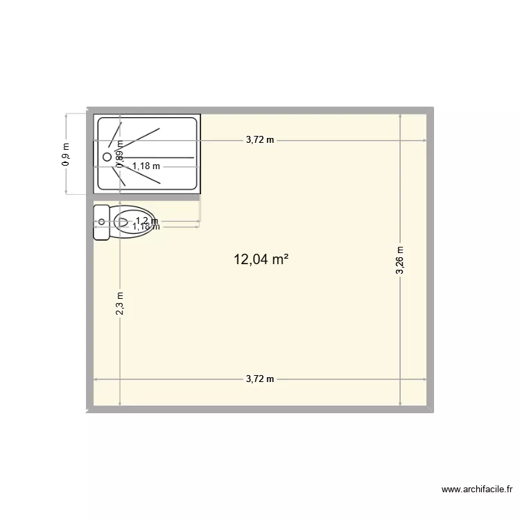 Abris de Jardin Floridan 2. Plan de 1  et 12 m²