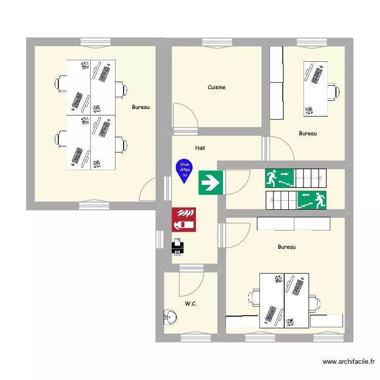 1er étage. Plan de 7 et 68 m² 1er étage. Plan de 7 et 68 m²