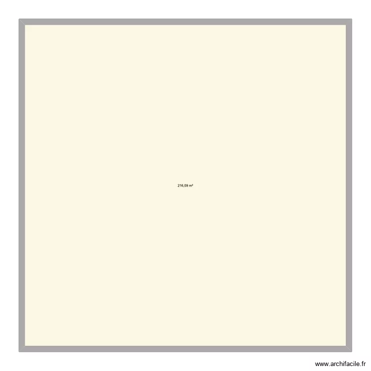 mezzanine. Plan de 1  et 216 m²