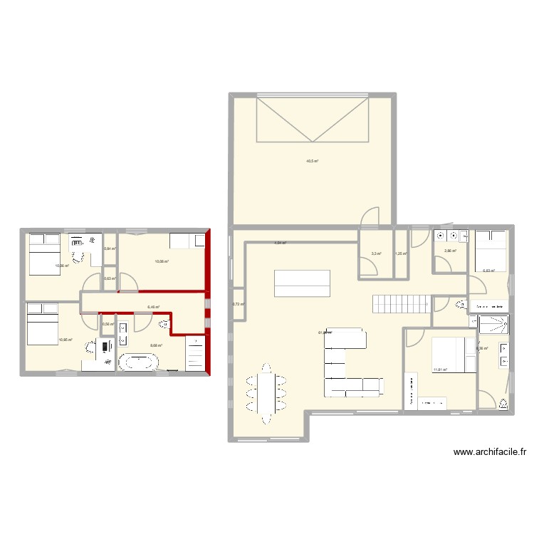 maison 150m sauv 1. Plan de 0 pièce et 0 m2