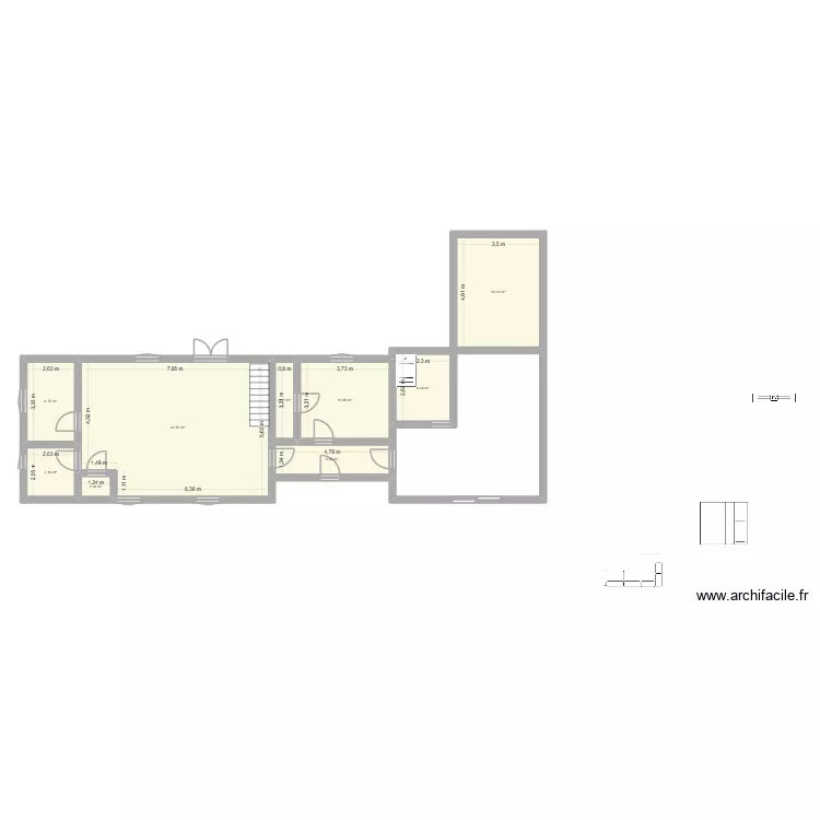 MAISON agrandissement 4. Plan de 10  et 120 m²