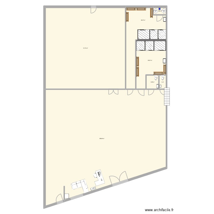 plan verson. Plan de 7 pièces et 466 m2