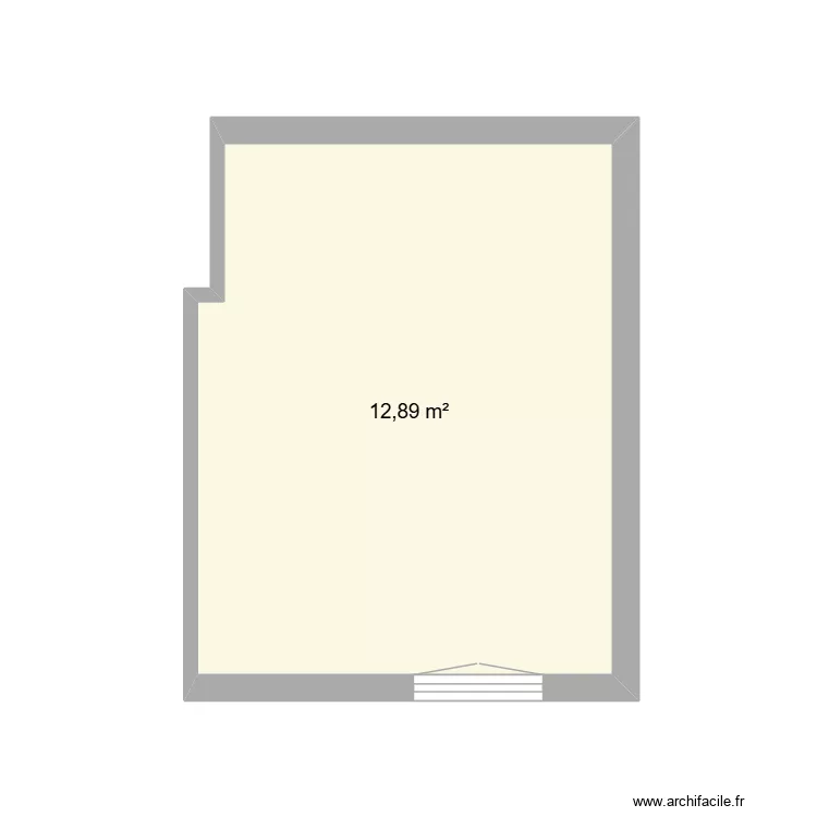 extension. Plan de 1  et 13 m²