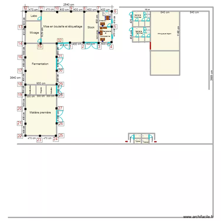 Plan Q10. Plan de 18  et 666 m²