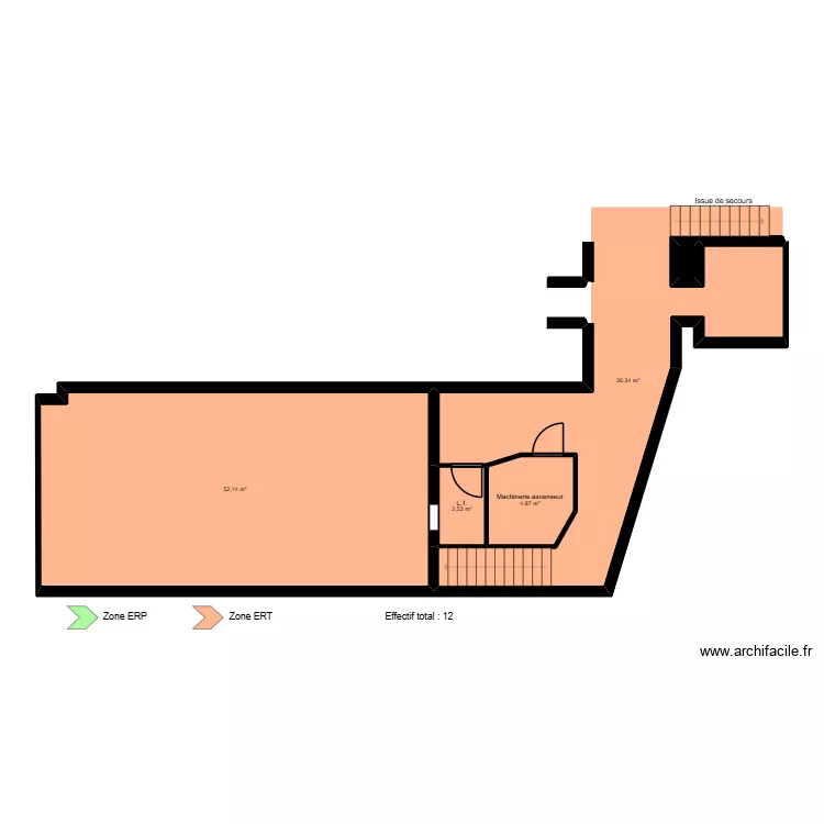 Vichy R-1 - ERP. Plan de 5  et 96 m²