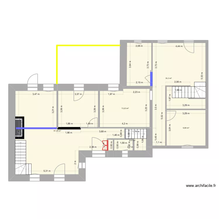 Plan rdc audierne. Plan de 6 et 110 m² Plan rdc audierne. Plan de 6 et 110 m²