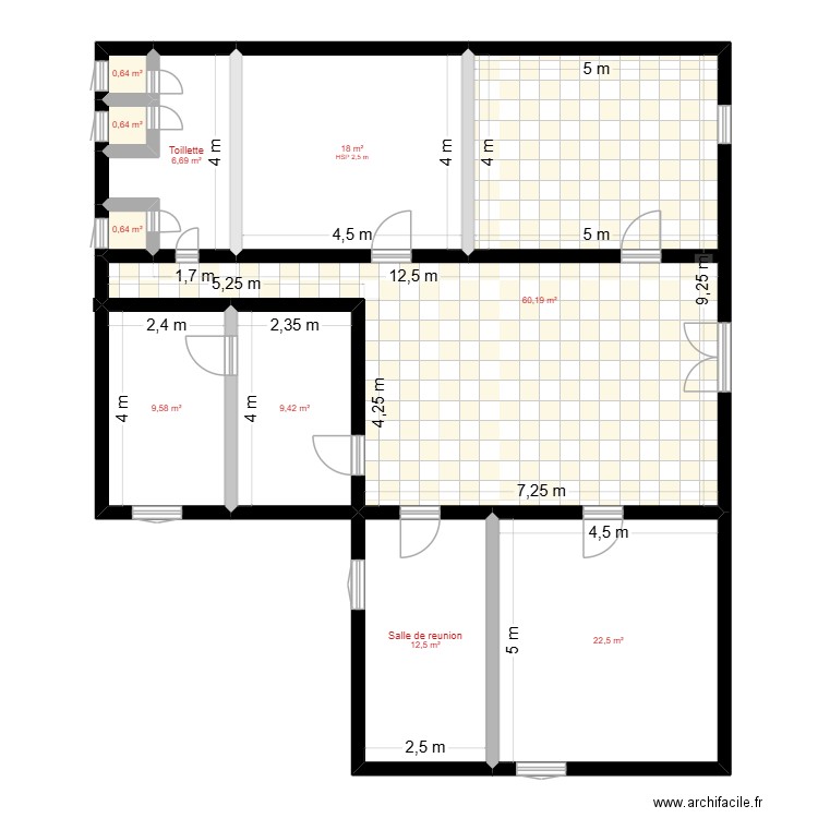 AGENCE NSIA LA GARE. Plan de 10 pièces et 141 m2