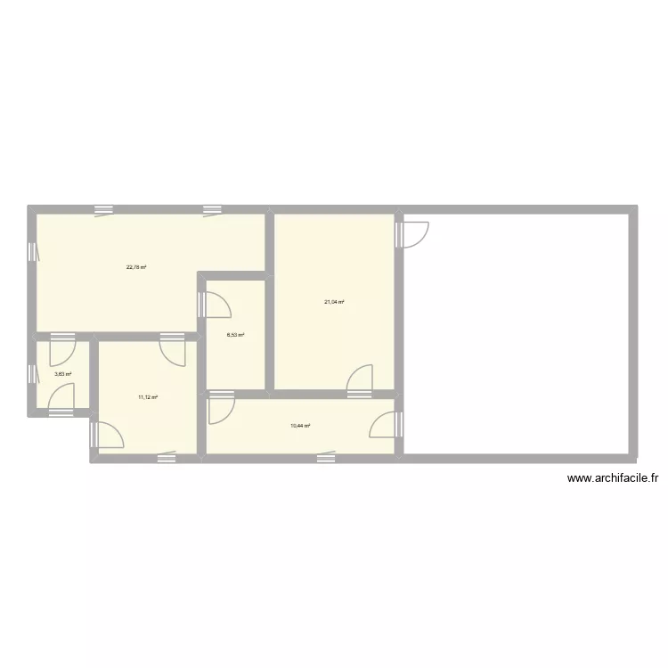 Granatu. Plan de 6 et 76 m² Granatu. Plan de 6 et 76 m²