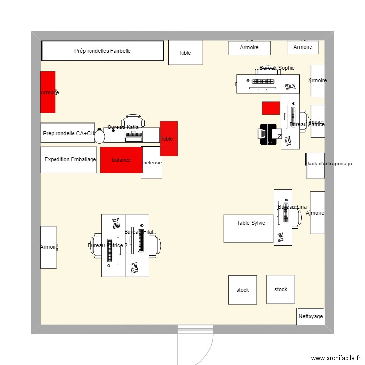 Plateforme de base. Plan de 1 pièce et 64 m2