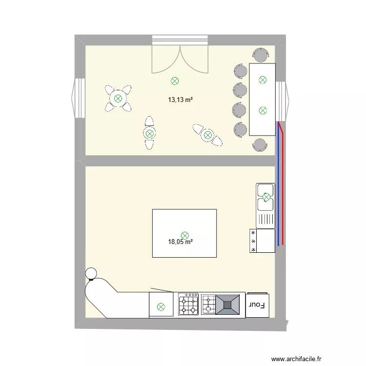 plan. Plan de 2 pièces et 31 m²