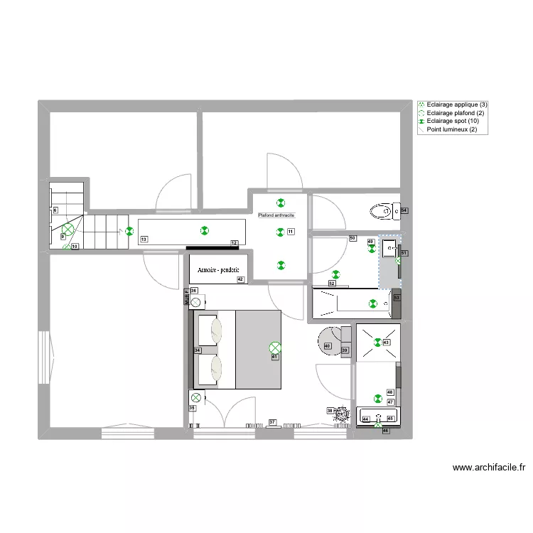 Caroline Ginglinger - 1ère Etage Noir et Blanc. Plan de Caroline Ginglinger - 1ère Etage Noir et Blanc. Plan de