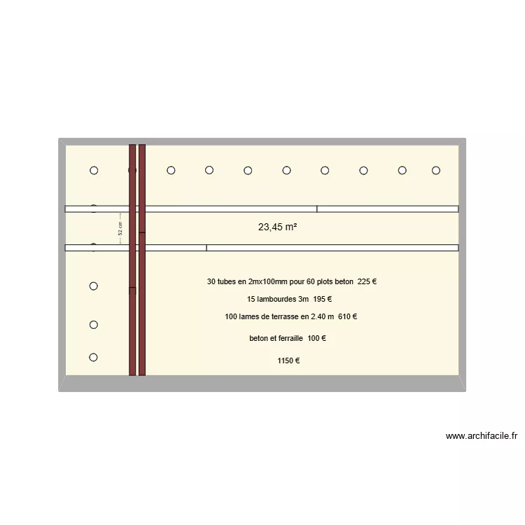CHAPITEAU ALISON. Plan de 