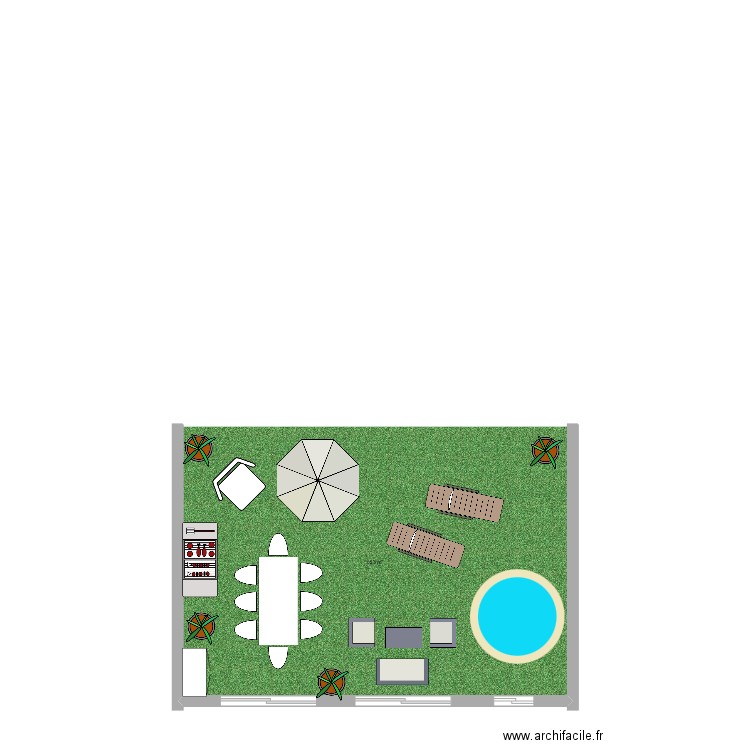 Terraza. Plan de 0 pièce et 0 m2