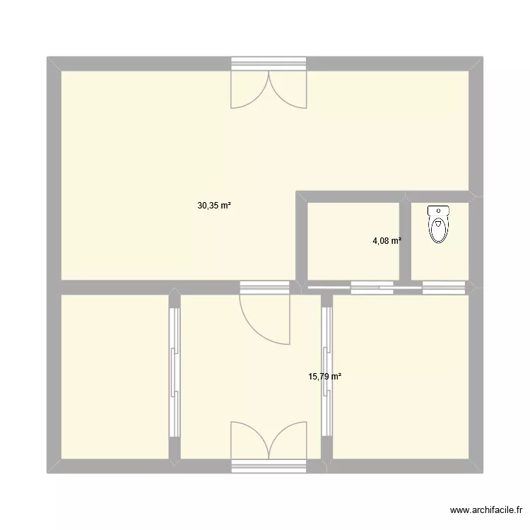 PRESBYTERE FOURAS. Plan de 3  et 50 m²