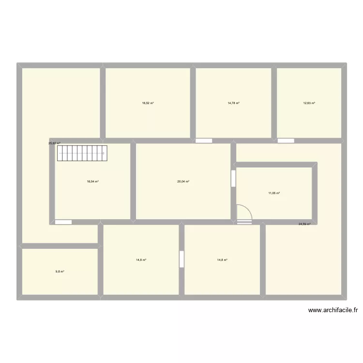 ufffferf. Plan de 11  et 181 m²