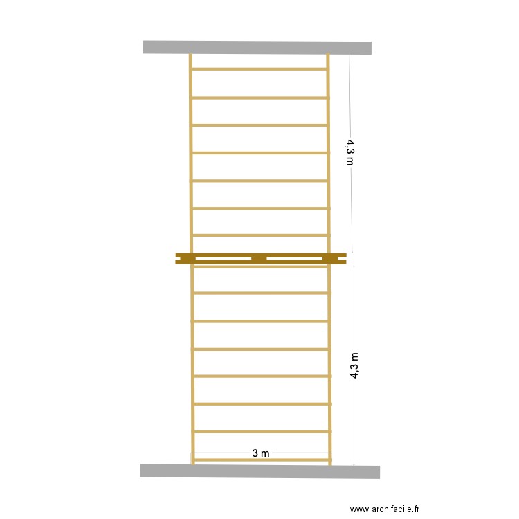 Charpente pour suspentes. Plan de 0 pièce et 0 m2