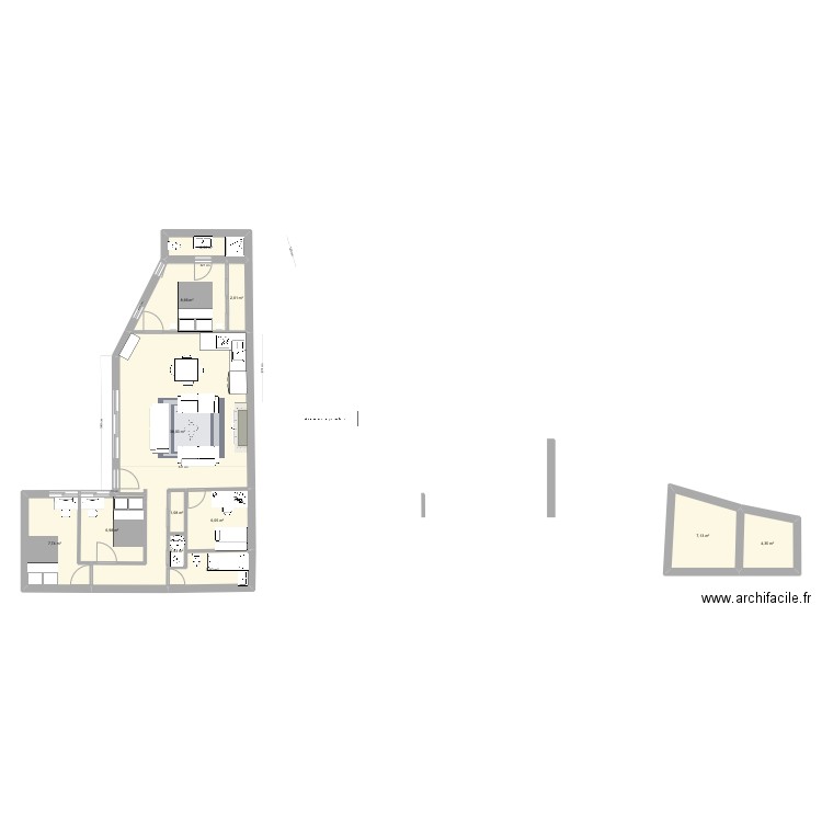 villa roger 4. Plan de 12 pièces et 89 m2