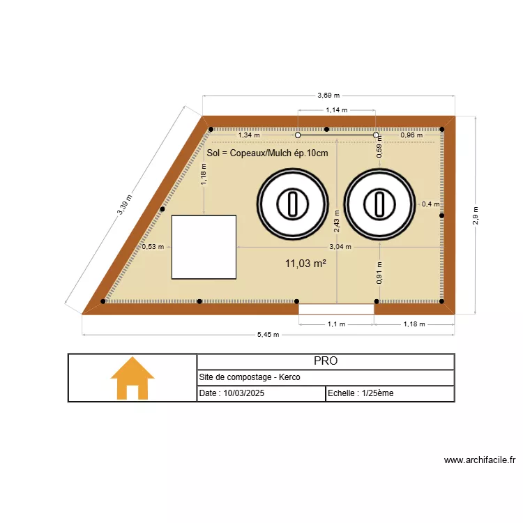 Composteur Kerco Intégration 2. Plan de Composteur Kerco Intégration 2. Plan de