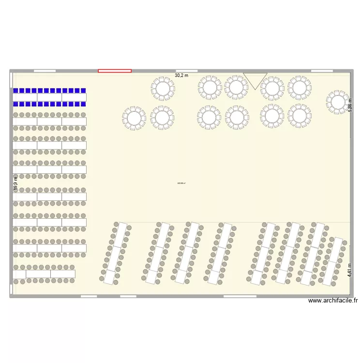 Lig&eacute;ria. Plan de 1 Pièce et 601 m²