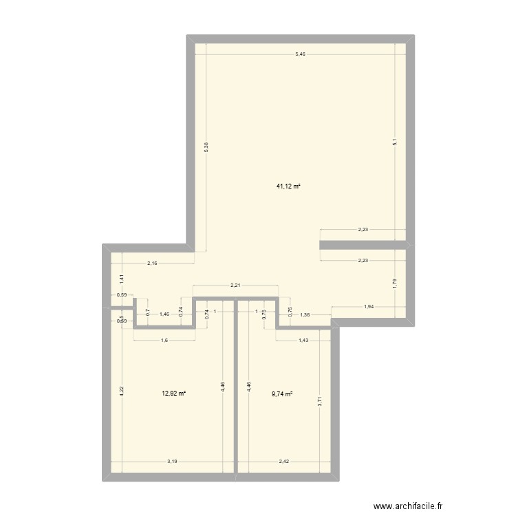 Appartement F3 lot 212 Les Sélestines à Colmar. Plan de 3 pièces et 64 m2
