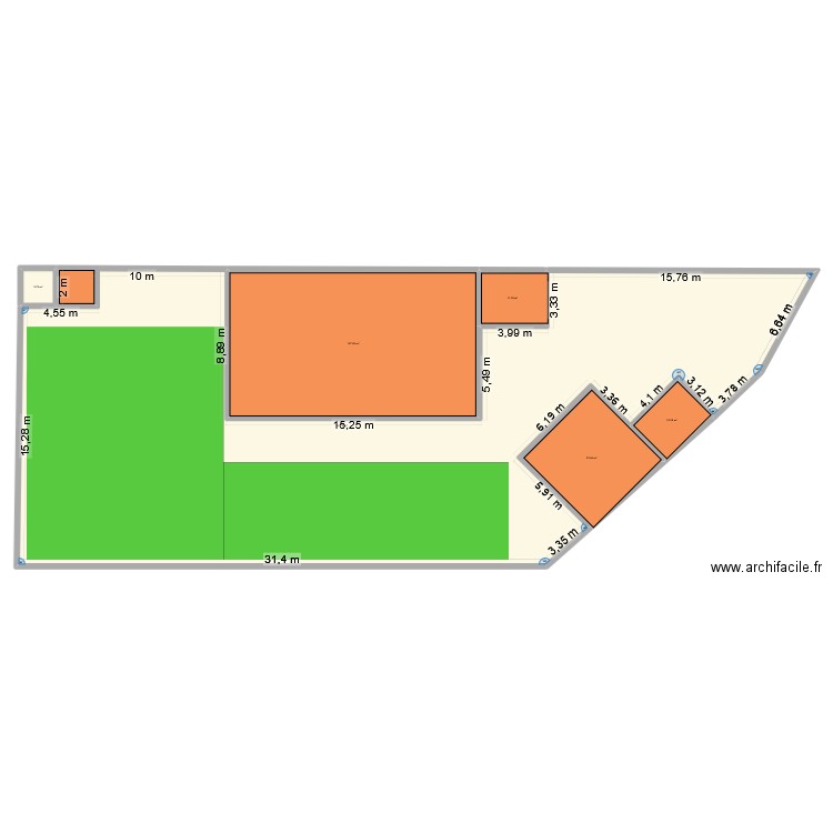 pelouque. Plan de 6 pièces et 687 m2