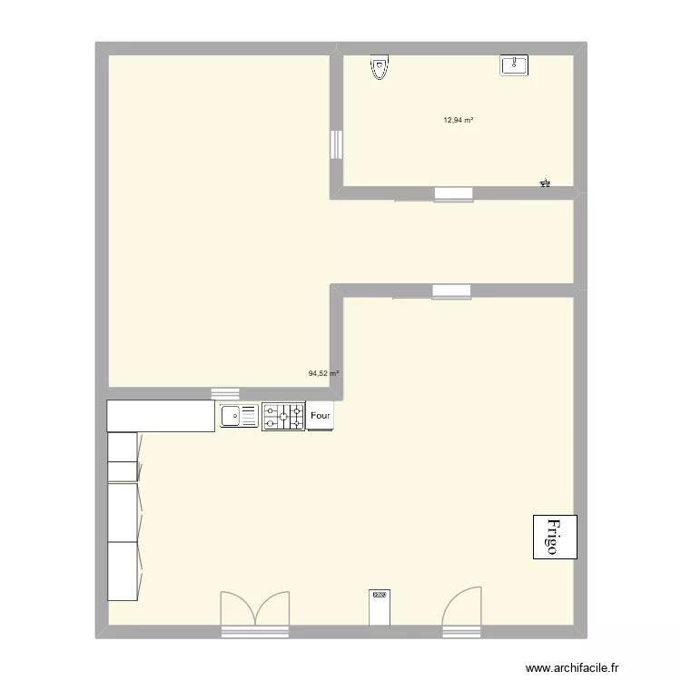 cuis. Plan de 2 et 107 m² cuis. Plan de 2 et 107 m²