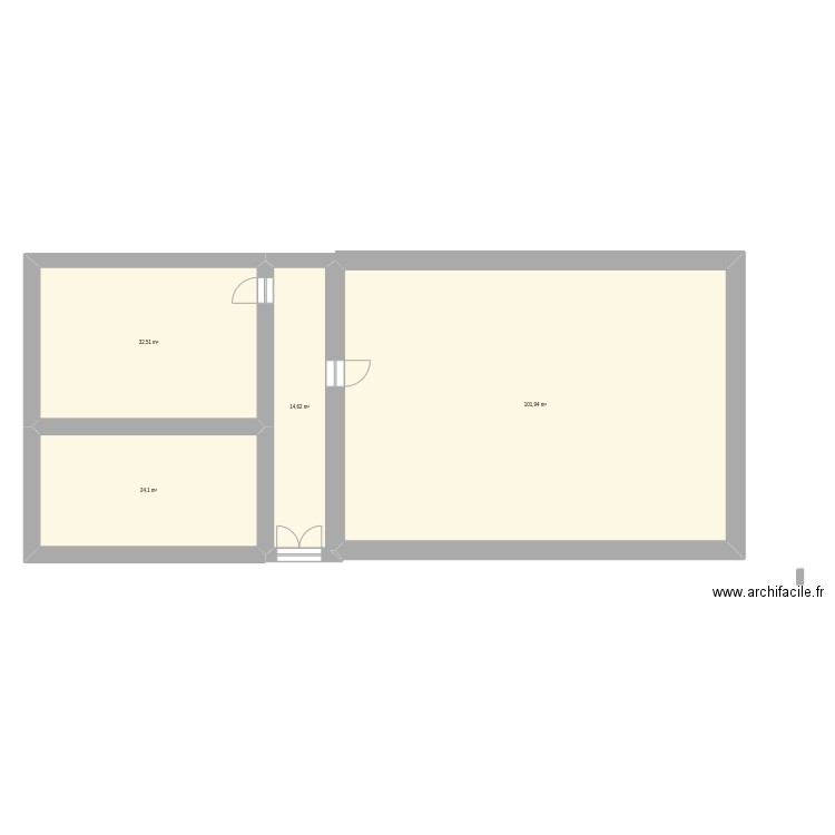 l'école des rêves. Plan de 4 pièces et 173 m2