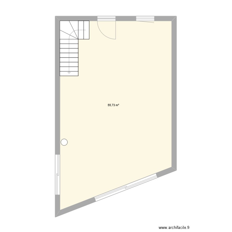 Maison Avançon. Plan de 1 pièce et 56 m2
