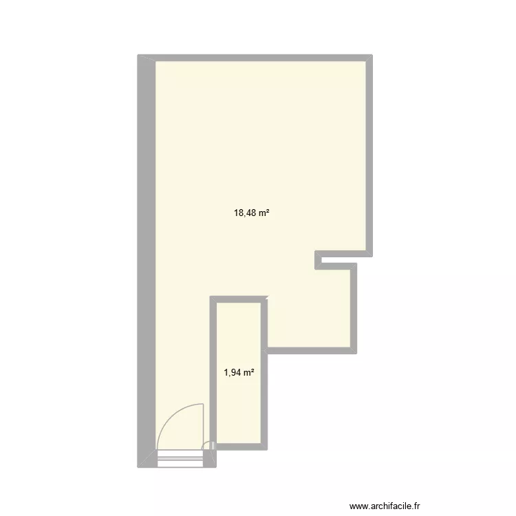 studio. Plan de 2 et 20 m² studio. Plan de 2 et 20 m²