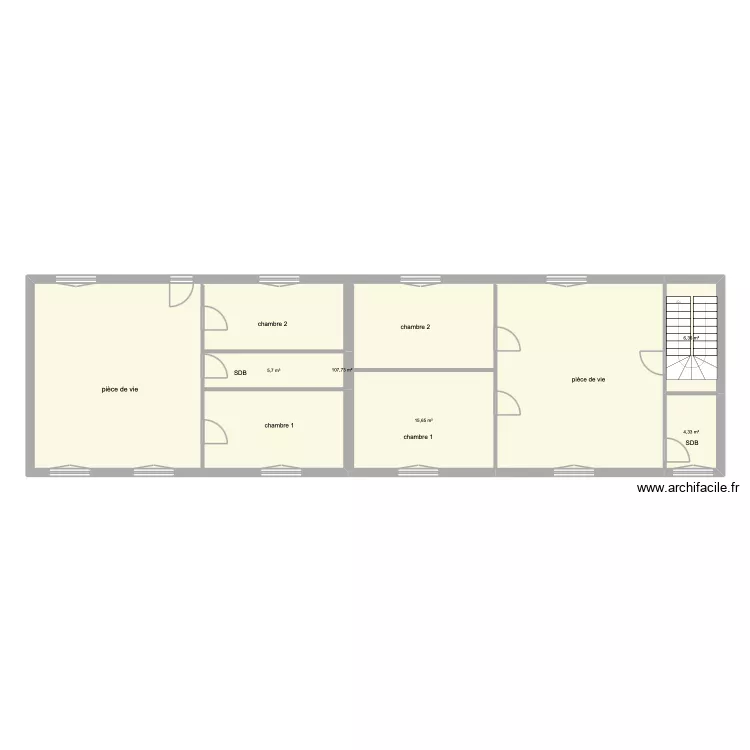 le&oacute;n salva 1er. Plan de 5  et 140 m²