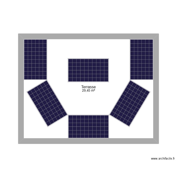 alain sol. Plan de 1 pièce et 29 m2