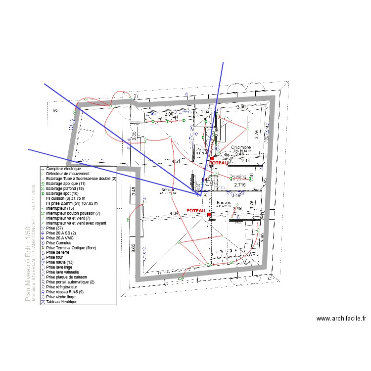 S & A jovert Legouic 3. Plan de 4 pièces et 189 m2