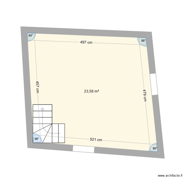 1er etage. Plan de 0 pièce et 0 m2