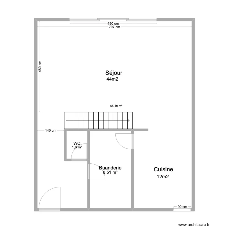 Rez maison 2 Ghlin. Plan de 