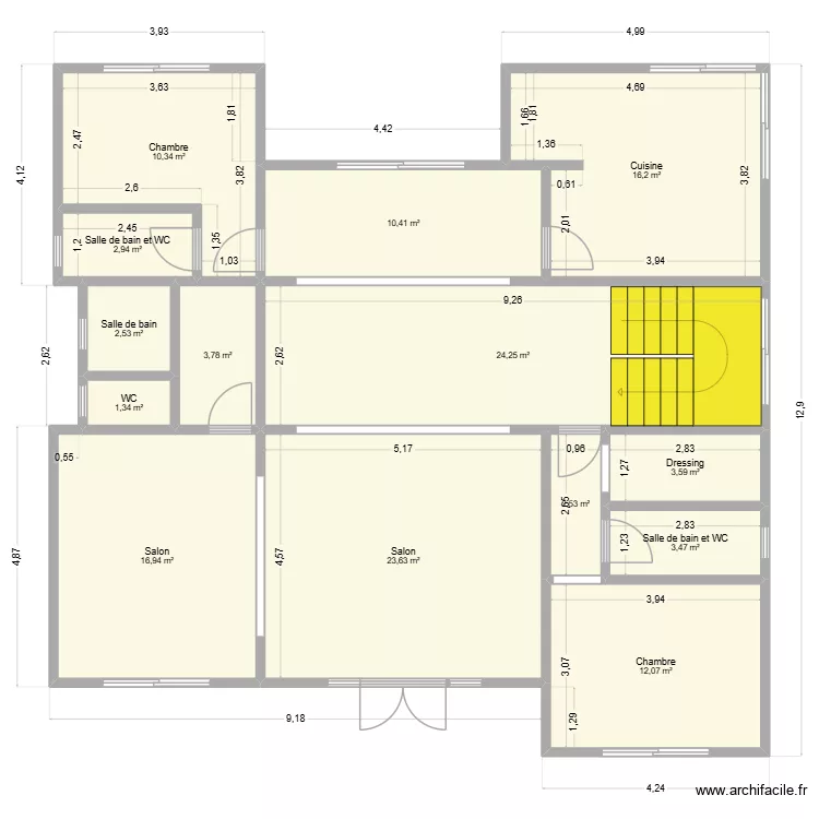 Projet Moursal. Plan de 24 et 213 m² Projet Moursal. Plan de 24 et 213 m²