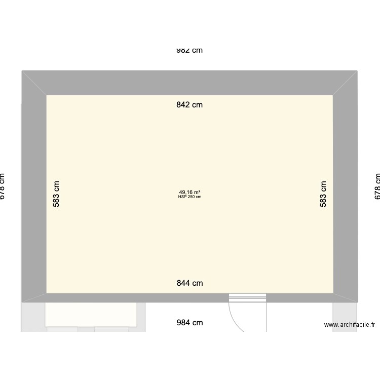 Hugo porche/etage1/Facade SUD ok. Plan de 2 pièces et 65 m2