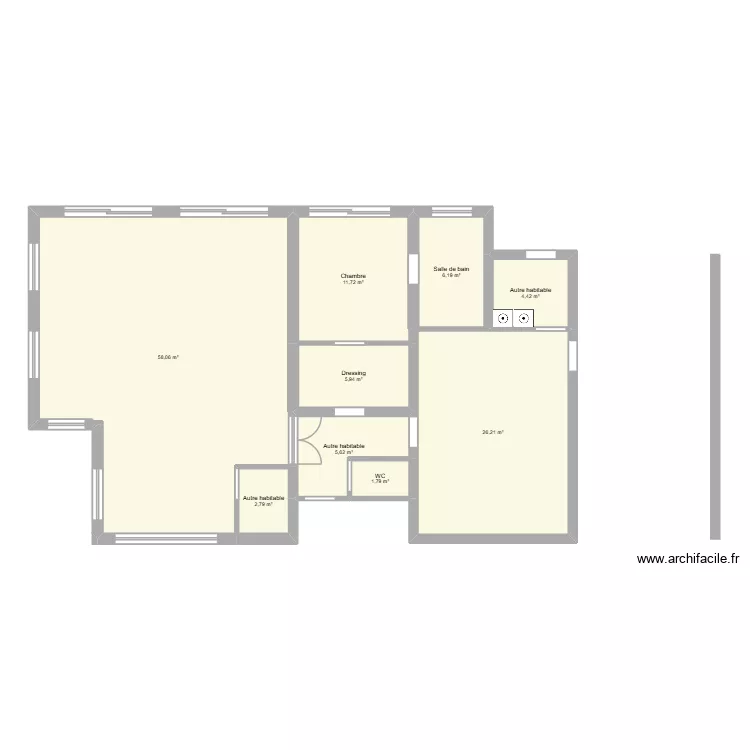 FABIEN BAS. Plan de 9  et 123 m²