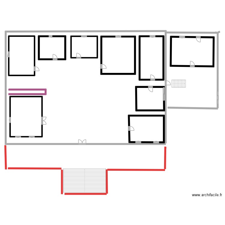 maison. Plan de 9 pièces et 279 m2