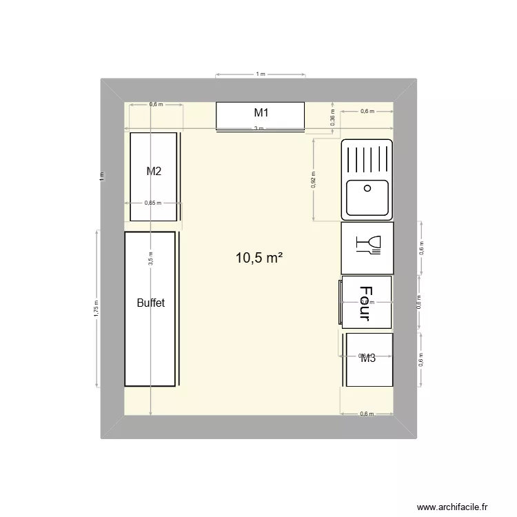 Cuisine &eacute;t&eacute;. Plan de 