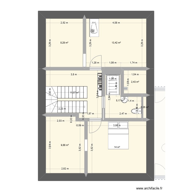 Maison Projet. Plan de 0 pièce et 0 m2