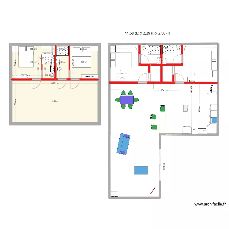 Tiny House Italie. Plan de 