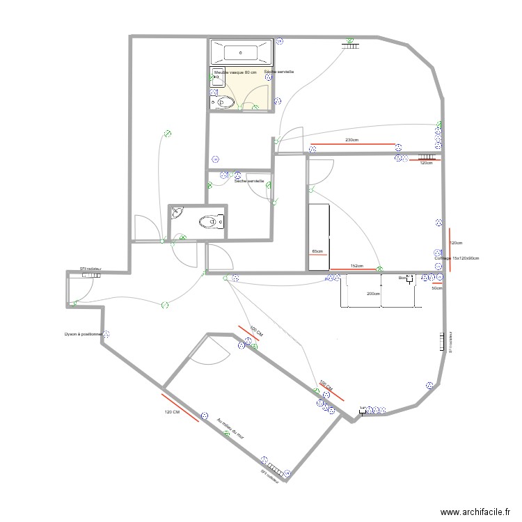 PHILIPPINE ELEC. Plan de 1 pièce et 4 m2
