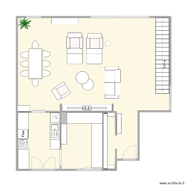 limours. Plan de 3 pièces et 73 m2