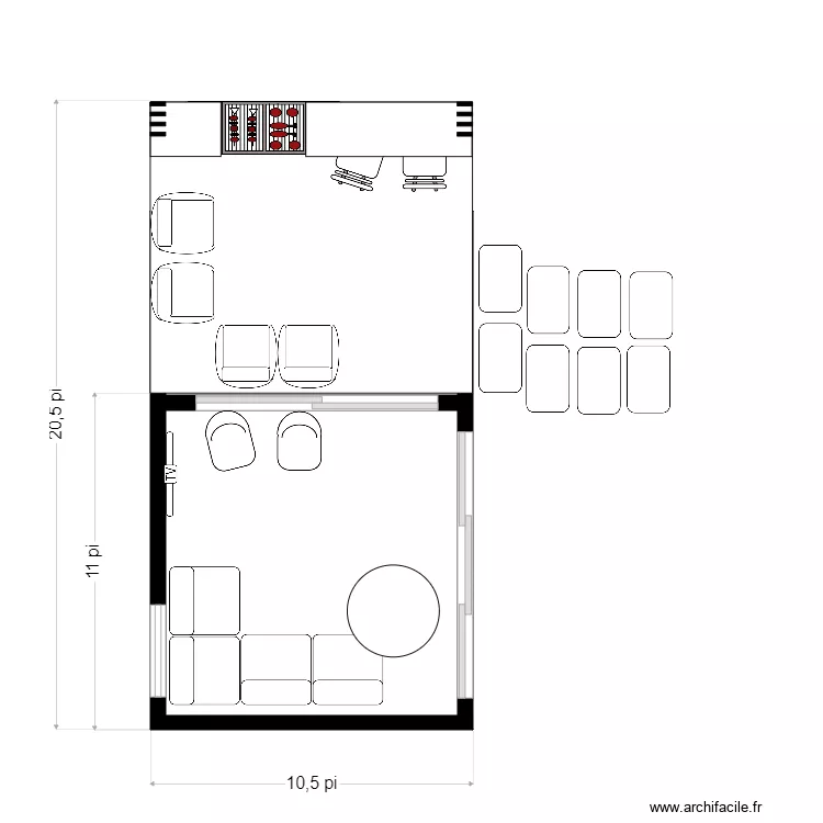 Caro 5. Plan de 2 et 14 m² Caro 5. Plan de 2 et 14 m²