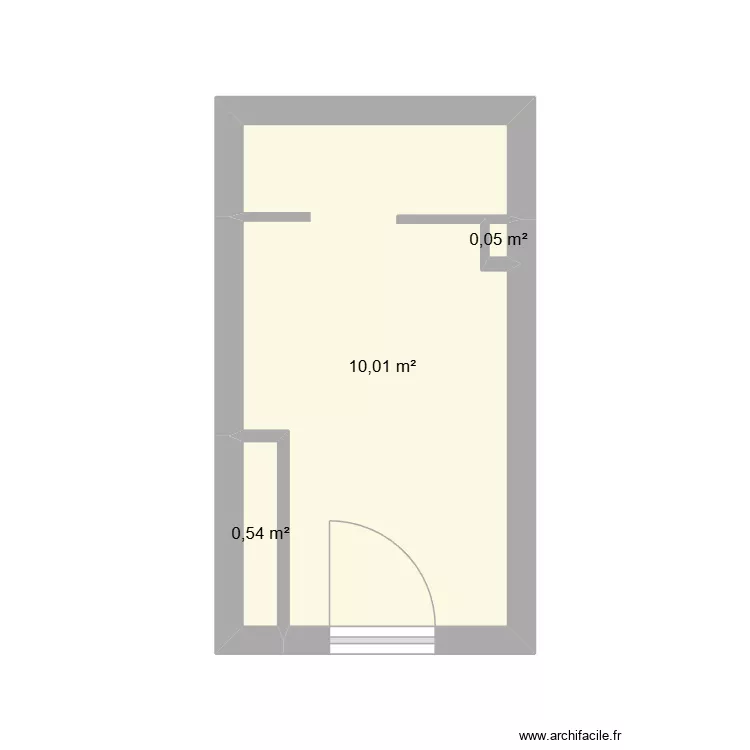 Bureau COGOLIN. Plan de 3  et 11 m²