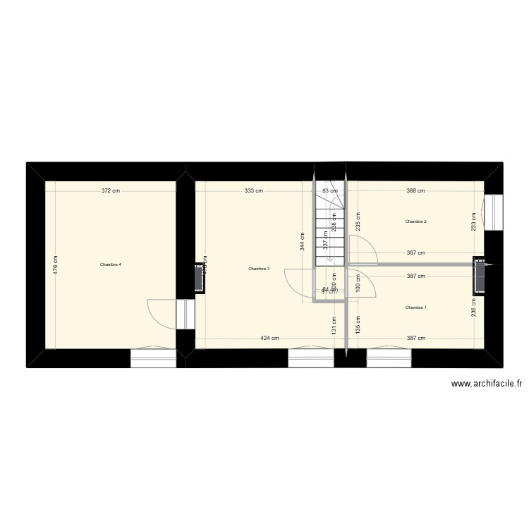 Plan Etage Thoraval - coté. Plan de 0 pièce et 0 m2